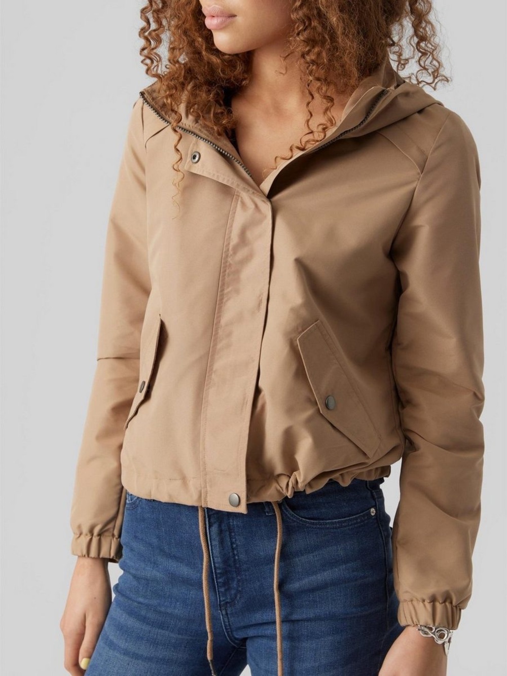 Vero Moda Tan Hooded Jacket